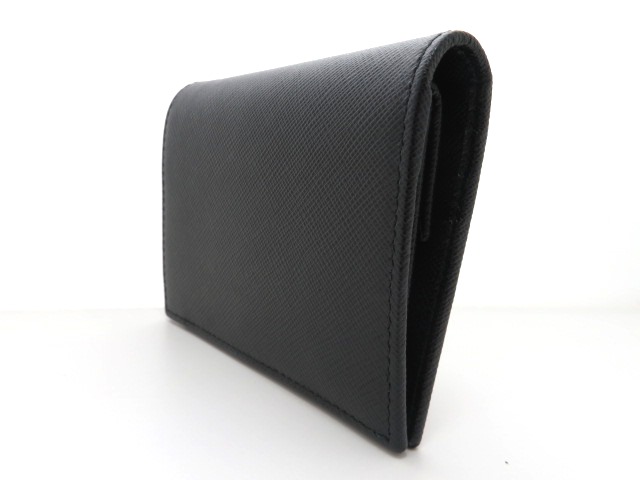 PRADA プラダ 二つ折財布 財布・小物 サフィアーノ ブラック 1MV204