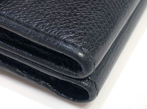 CHANEL シャネル 財布 ココボタンWホック ブラック カーフ 【472