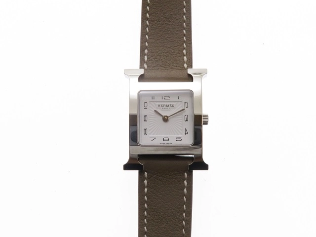 2022年8月保証書 HERMES エルメス H Watch Hウォッチ HH1.210 新品同様 ステンレス/レザー ホワイト クオーツ  レディース【430】2143000605290 の購入なら「質」の大黒屋（公式）