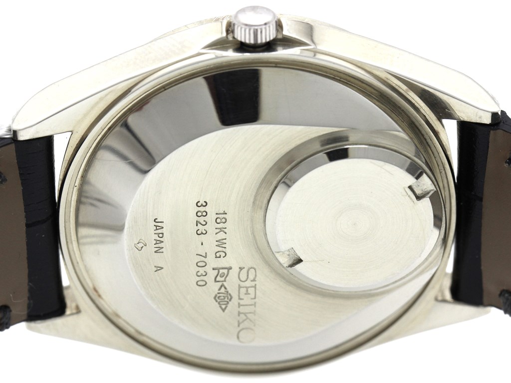 稼働品 セイコー ラサール 18k ベルトなし 1F20-5J70 黒文字盤 SEIKO セイコー 腕時計 VERY FINE ADJUSTED V.F.A. 3823-7030
