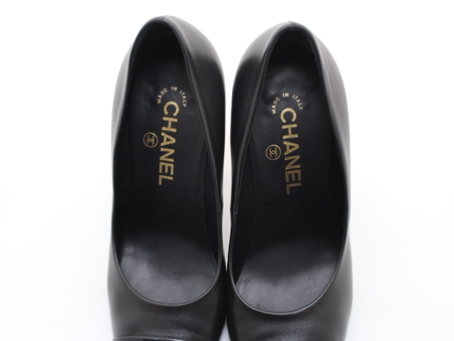 CHANEL シャネル 靴 フェイクパールパンプス レディース37ハ－フ