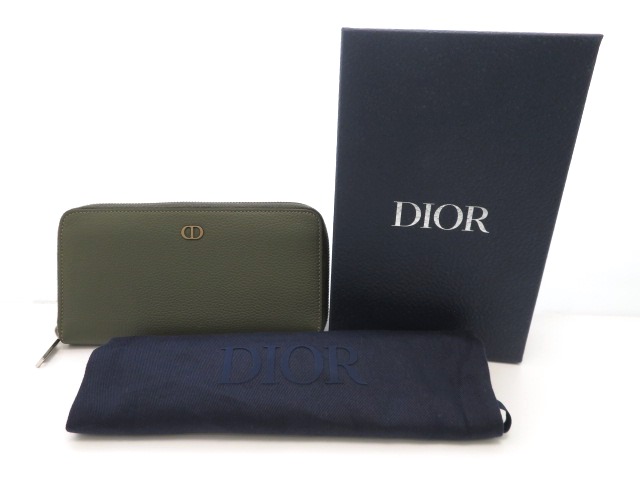 Dior ディオール CD ICON ロングジップウォレット 長財布 カーフ 