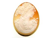 JEWELRY　ノンブランドジュエリー　カメオ　ブローチ　ペンダントトップ　K18/C/8.7g 【431】2147400280651