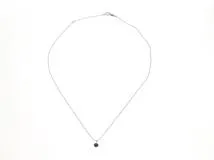 JEWELRY ノンブランド ネックレス K18 ホワイトゴールド ブラックダイヤモンド 0.35カラット 1.4g【473】