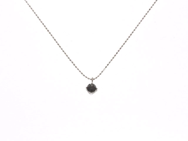 JEWELRY ノンブランド ネックレス K18 ホワイトゴールド ブラックダイヤモンド 0.35カラット 1.4g【473】