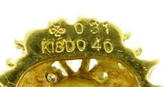 JEWELRY　貴金属・宝石　トップ　K18イエローゴールド　サファイア0.31ct/ダイヤモンド0.40ct　1.8g　2144000232998　【432】