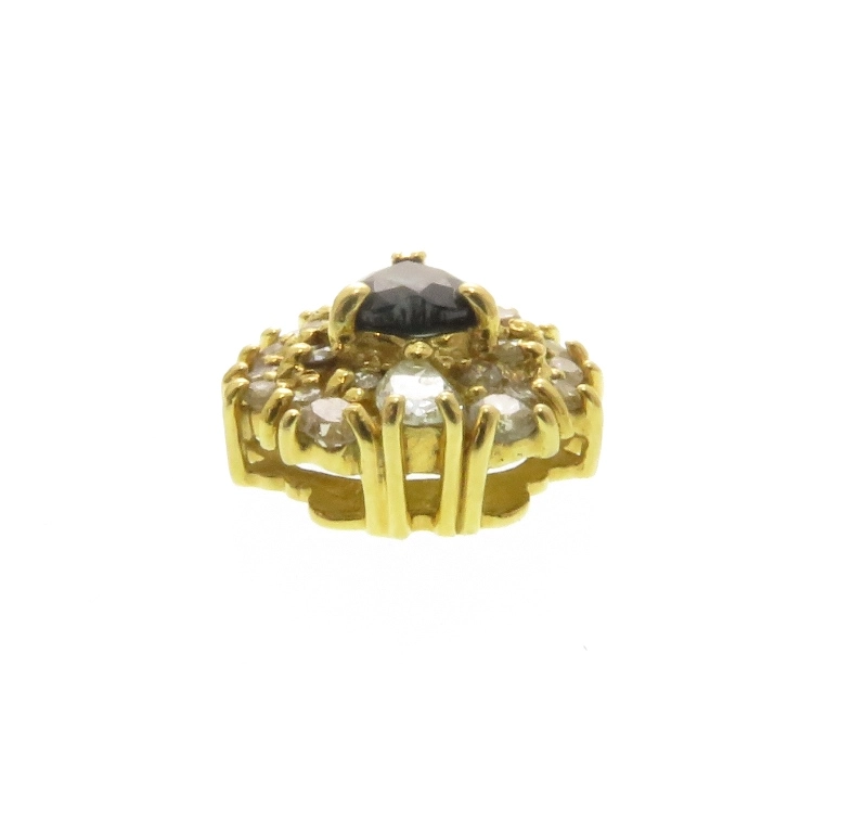 JEWELRY　貴金属・宝石　トップ　K18イエローゴールド　サファイア0.31ct/ダイヤモンド0.40ct　1.8g　2144000232998　【432】