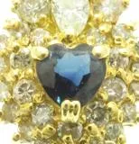 JEWELRY　貴金属・宝石　トップ　K18イエローゴールド　サファイア0.31ct/ダイヤモンド0.40ct　1.8g　2144000232998　【432】