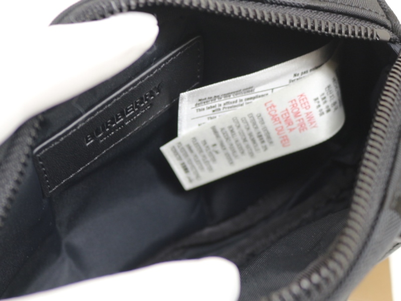 BURBERRY バーバリー TBモノグラム ボディバッグ ブラック キャンバス  