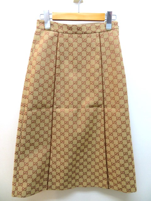 63070円 定番キャンバス GUCCI グッチ スカート