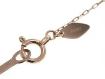 4℃ ヨンドシー ネックレス ハート K10 ピンクゴールド ダイヤモンド 1.3g【473】