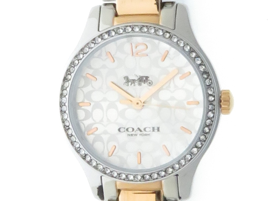 COACH コーチ レディース腕時計 ゴールド ミニシグネチャー - 腕時計
