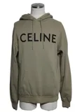 CELINE セリーヌ 衣類 ルーズ フーディー メンズXS カーキ コットン 2Y321670Q (2148103854781) 【200】