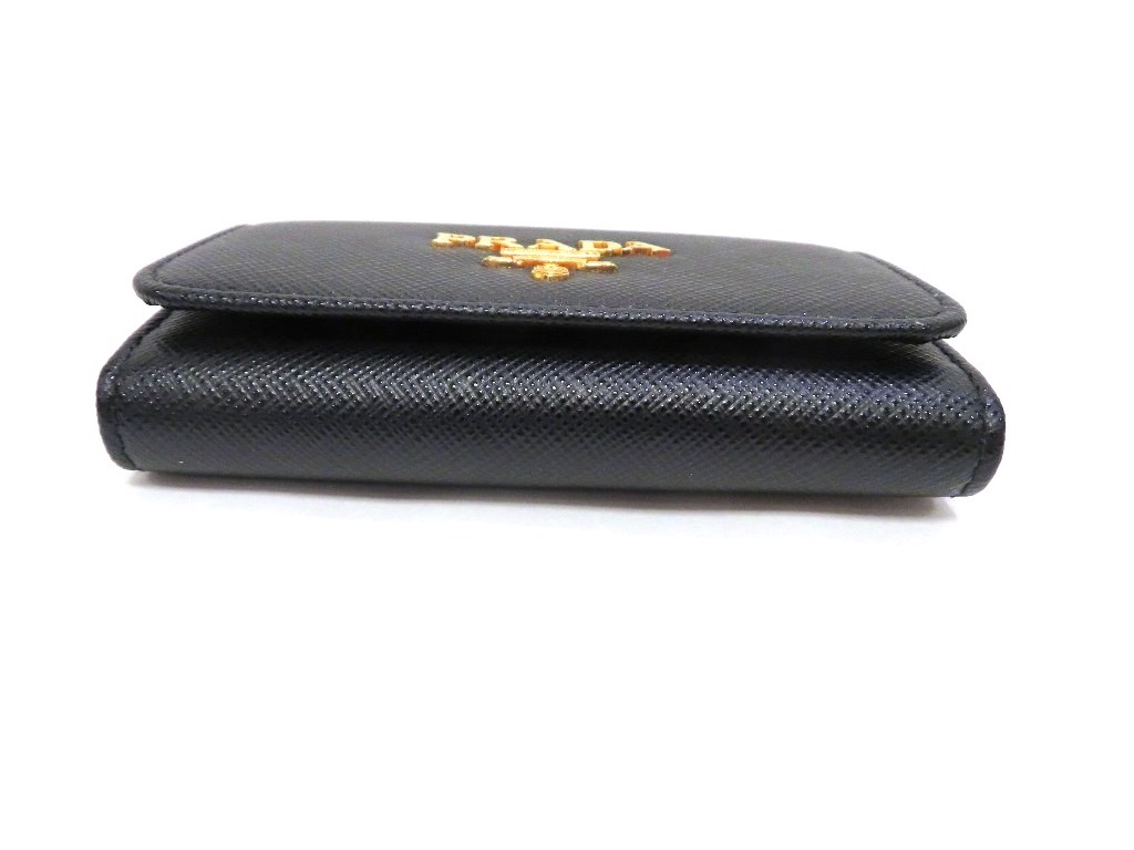 PRADA プラダ キーケース 4連 サフィアーノ レザー 黒 ブラック maido-selection_224-028
