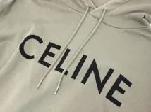 CELINE セリーヌ 衣類 ルーズ フーディー メンズXS カーキ コットン 2Y321670Q (2148103854781) 【200】