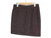 08A CHANEL シャネル 衣類 ツイードスカート レディース38 ブラック/レッド/ホワイト ウール/カシミヤ/シルク P33909V24329 (2143200621861) 【200】
