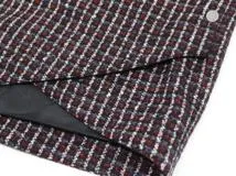 08A CHANEL シャネル 衣類 ツイードスカート レディース38 ブラック/レッド/ホワイト ウール/カシミヤ/シルク P33909V24329 (2143200621861) 【200】