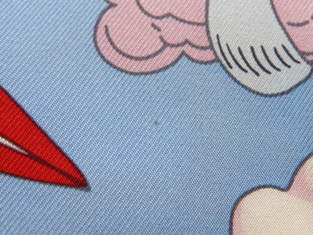 HERMES エルメス スカーフ カレ90 私の雲 SUR MON NUAGE ブルー