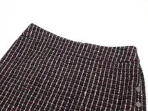 08A CHANEL シャネル 衣類 ツイードスカート レディース38 ブラック/レッド/ホワイト ウール/カシミヤ/シルク P33909V24329 (2143200621861) 【200】