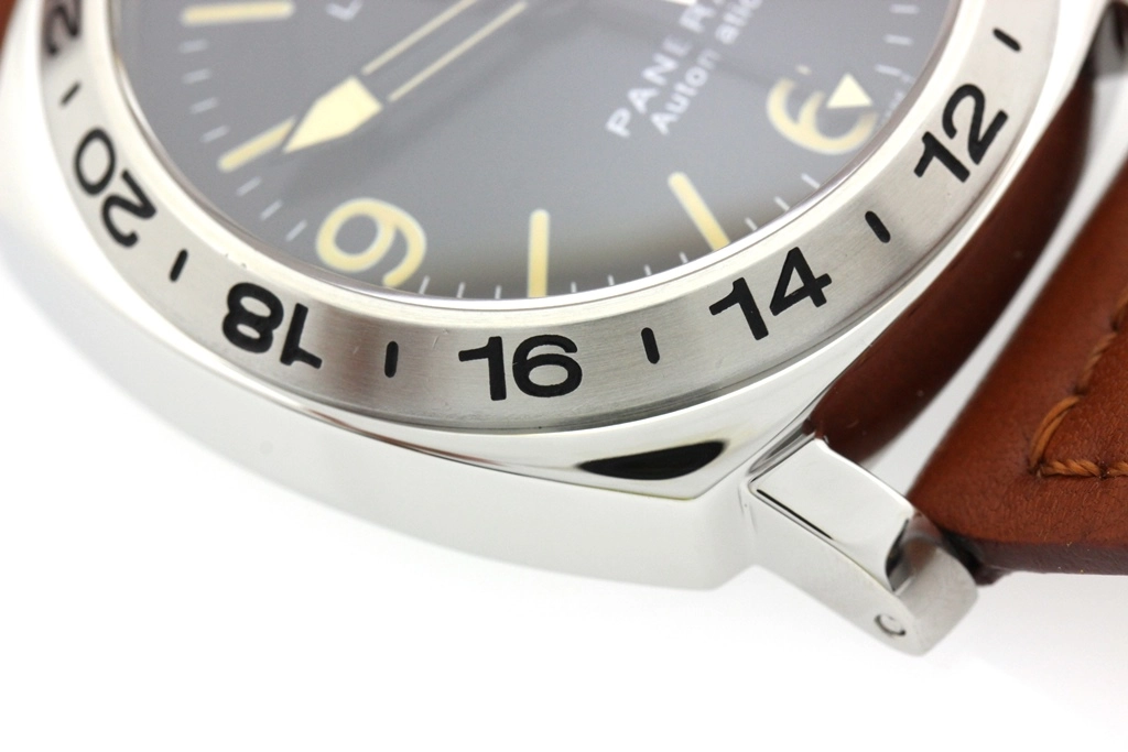 PANERAI パネライ 腕時計 1999年並行品 ルミノールGMT PAM00023 ステンレススティール/革 ブラック文字盤 自動巻き【472】SJ