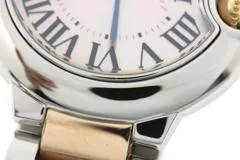 Cartier カルティエ 腕時計 2012年並行品 バロンブルー 28ｍｍ W6920034 K18ピンクゴールド/スティール ピンクシェル文字盤 クォーツ【472】SJ