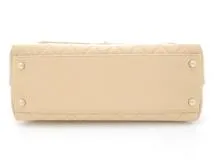 CHANEL シャネル マトラッセ ココハンドル29 ベージュ 2WAY ハンドバッグ ショルダーバッグ キャビアスキン ゴールド金具【473】