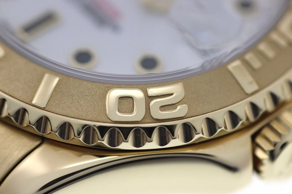 Z番2007年並行品 ROLEX ロレックス 腕時計 ヨットマスター34 168628 ホワイト文字盤 K18イエローゴールド 自動巻き【472】SJ