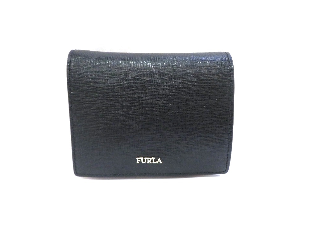 FURLA フルラ 二つ折り財布 ブラック ベージュ レザー【205】 の購入