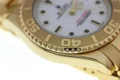 Z番2007年並行品 ROLEX ロレックス 腕時計 ヨットマスター34 168628 ホワイト文字盤 K18イエローゴールド 自動巻き【472】SJ