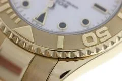 Z番2007年並行品 ROLEX ロレックス 腕時計 ヨットマスター34 168628 ホワイト文字盤 K18イエローゴールド 自動巻き【472】SJ