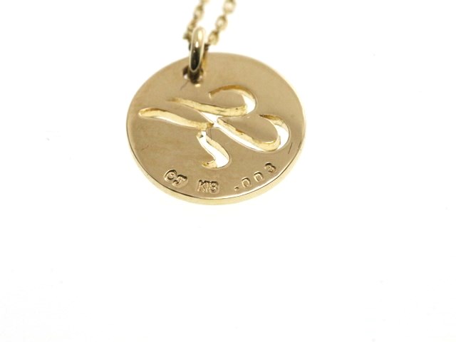 Orefice オレフィーチェ K18 イニシャルコイン ネックレス K