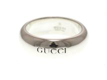 GUCCI グッチ ジュエリー 指輪 ロゴ リング 925 シルバー 10号 6.6g【473】