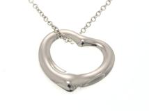 TIFFANY&CO ティファニー ジュエリー ネックレス オープンハート ペンダント 925 シルバー 3.3g【473】