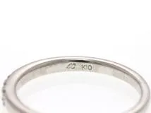 4℃ ヨンドシー リング 指輪 K10 ホワイトゴールド ダイヤモンド 8号 1.7g【473】