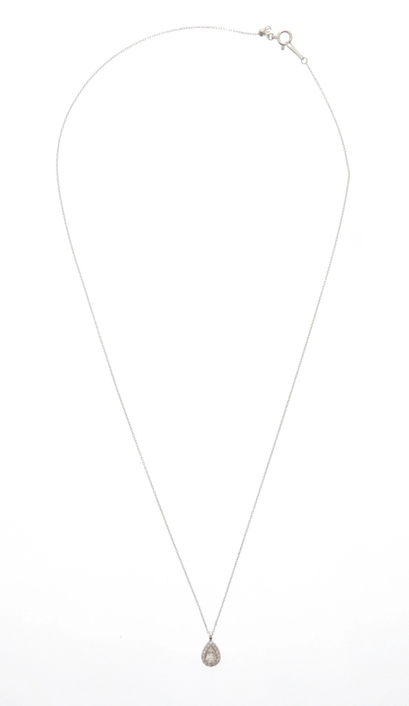 JEWELRY　ノンブランドジュエリー　貴金属・宝石　ネックレス　プラチナ950　ダイヤモンド0.15ct　1.8g　2141300432547　【205】