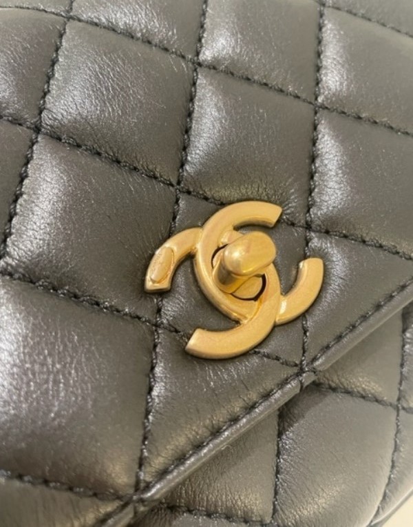 CHANEL シャネル 2WAY ショルダーバッグ ココハンドル XXS AS2215 ブラック 　ラムスキン　ゴールド金具 【472】ＡＨ