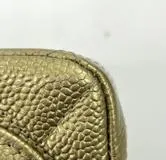 CHANEL　シャネル　ショルダーバッグ　ミニマトラッセ17　チェーンショルダー　ゴールド/GP　金具　キャビア　A35200　2015年頃製造【472】RE