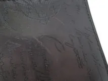 Berluti ベルルッティ 長財布 サンタル スクリットレザー ジップロングウォレット ブラック ヴェネチアレザー【473】