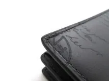 Berluti ベルルッティ 長財布 サンタル スクリットレザー ジップロングウォレット ブラック ヴェネチアレザー【473】