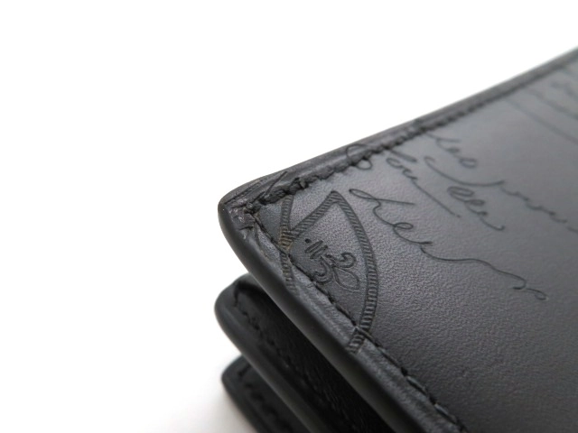 Berluti ベルルッティ 長財布 サンタル スクリットレザー ジップロングウォレット ブラック ヴェネチアレザー【473】