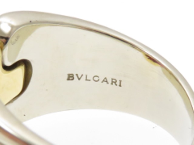 BVLGARI　ブルガリ　デザインリング　イエローゴールド/ホワイトゴールド　色石　11号　【430】2147100389586