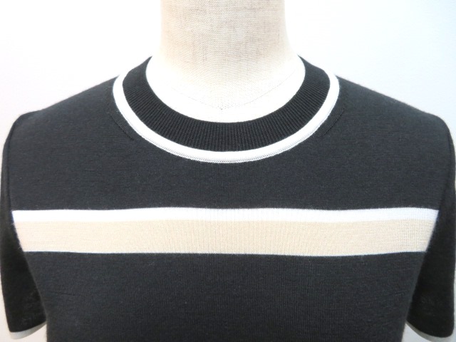 HERMES エルメス 半袖ニット ショートスリーブニット 36 ブラック