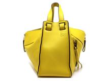 LOEWE ロエベ ハンモックバッグ ショルダーバッグ スモール イエロー レザー 参考定価421,300- 2148103876219【200】