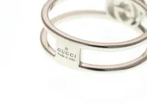 GUCCI グッチ アクセサリー 指輪 インターロッキングG リングシルバー 925 15号 2.6g【473】