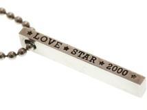 STAR JEWELRY スタージュエリ― アクセサリー ネックレス LOVE STAR 2000 プレート ペンダント シルバー 925 8.2g【473】