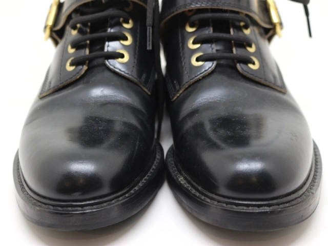 LOUIS VUITTON　ルイ・ヴィトン　靴　コンバットブーツ　メンズ6ハーフ　ブラック　レザー　2120500256924　【432】