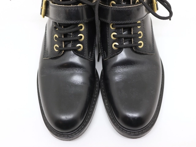 LOUIS VUITTON　ルイ・ヴィトン　靴　コンバットブーツ　メンズ6ハーフ　ブラック　レザー　2120500256924　【432】