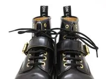 LOUIS VUITTON　ルイ・ヴィトン　靴　コンバットブーツ　メンズ6ハーフ　ブラック　レザー　2120500256924　【432】