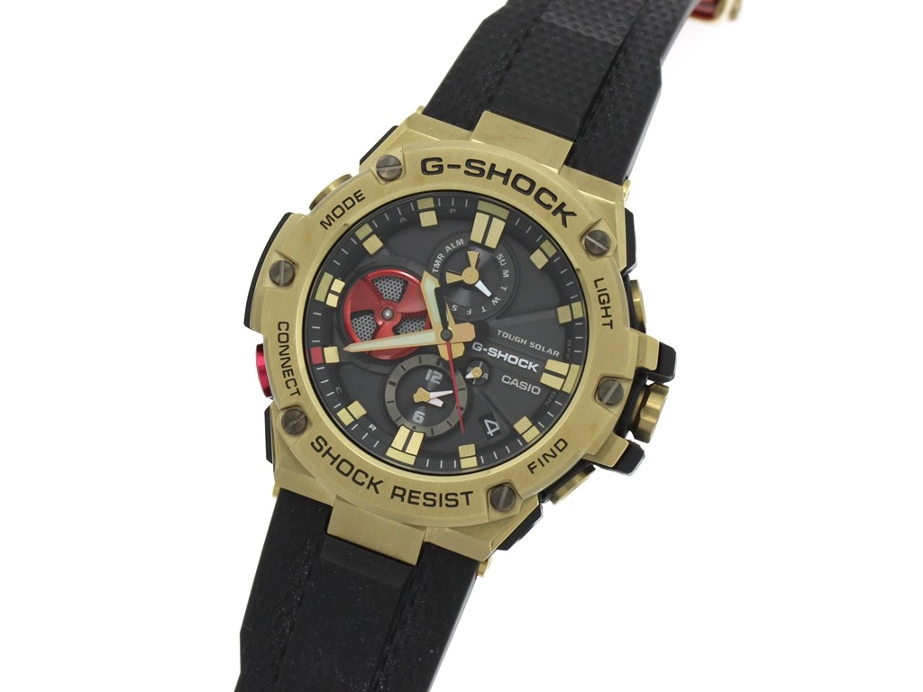 CASIO カシオ 腕時計 G-SHOCK G-STEEL GST-B100RH-1AJR 八村塁シグネチャーモデル 樹脂／ステンレス Bluetoothソーラー【207】