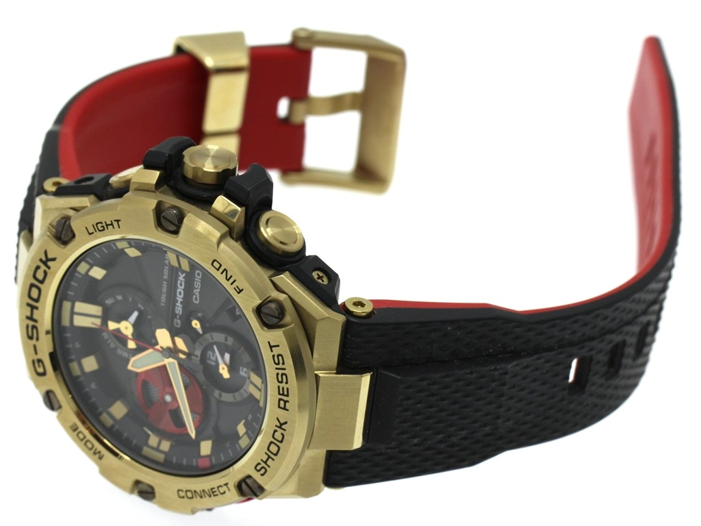 CASIO カシオ 腕時計 G-SHOCK G-STEEL GST-B100RH-1AJR 八村塁シグネチャーモデル 樹脂／ステンレス Bluetoothソーラー【207】